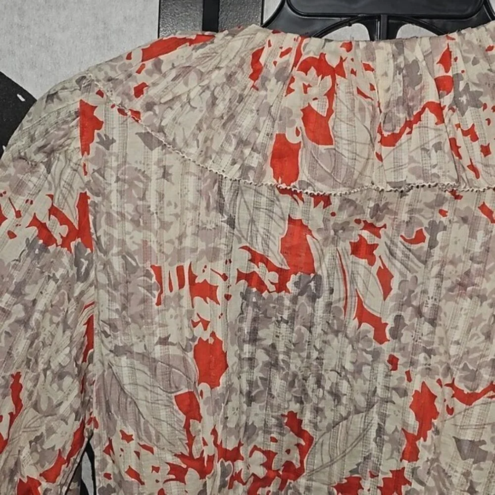 Polo Ralph Lauren Ruffled Floral Cotton Wrap Top Size XS NWT